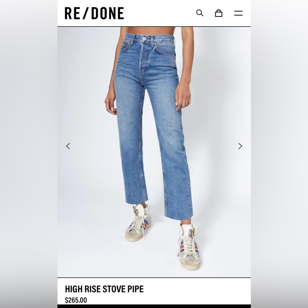 Re/Done 70s Stove Pipe Jean